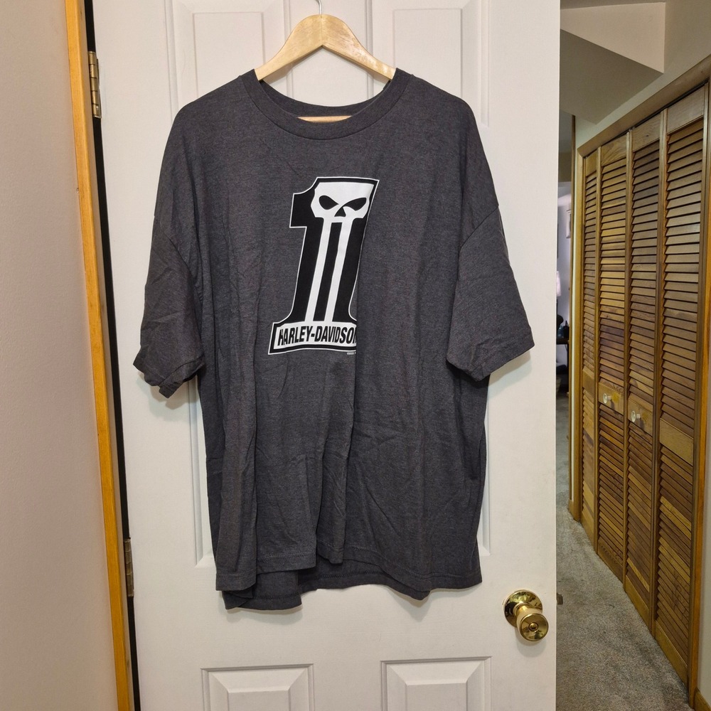 Harley Davidson Punisher Skull Logo T-Shirt Mens 2XL‎ Avalanche Golden Colorado
